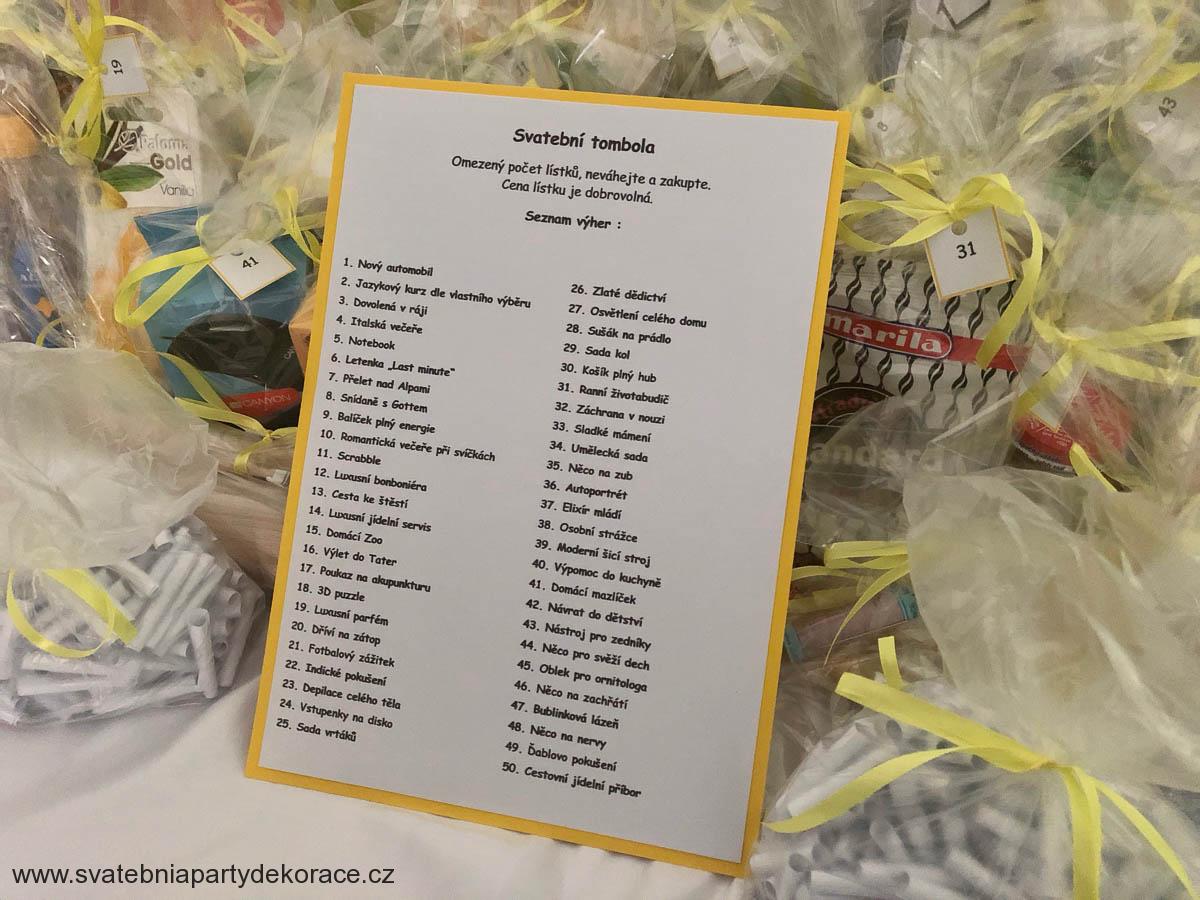 SVATEBNÍ TOMBOLA 50 CEN