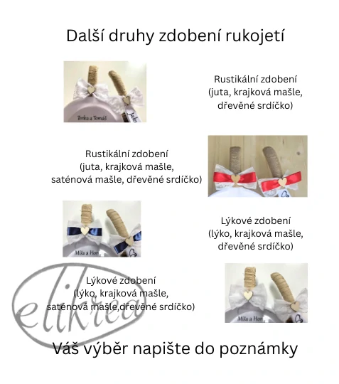 Svatební smetáček a lopatka - postavičky