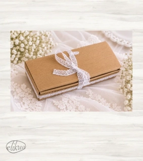 Dárková krabička na podvazek přírodní