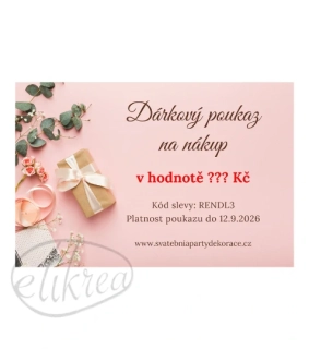 Dárkový poukaz na nákup v libovolné hodnotě