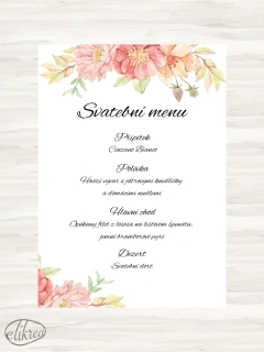 Svatební menu Dáma v růžové