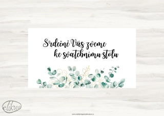 Pozvánka ke stolu/rautu Eucalypt