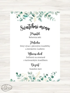 Svatební menu Eucalypt