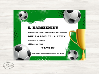 Narozeninová pozvánka fotbalová