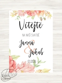 Uvítací cedule Dáma v růžové